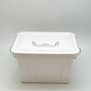 GhouseOnline GOME กล่องเก็บของพลาสติกมีฝาปิด ขนาด 33x45x29ซม. SGY041 สีเทา