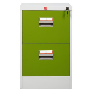 File cabinet CABINET 2DRAWERS KCDX-2-GG GREEN Office furniture Home &amp; Furniture ตู้เอกสาร ตู้ลิ้นชักเหล็ก 2 ลิ้นชัก KCDX
