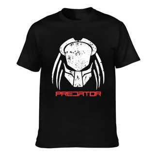 ผ้าฝ้ายคอกลมเสื้อยืด ผ้าฝ้าย พิมพ์ลาย Predator Face Jungle Hunter Film Inspired Spoof สําหรับผู้ชายfrom S-4XL