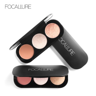 FOCALLURE อายแชโดว์+บลัชออน+ไฮไลท์ มี 3 สี