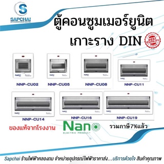 ❗❗ราคาขายส่ง❗❗ ตู้คอนซูมเมอร์ รุ่นเกาะราง (DIN) ตู้เปล่า nano plus+บัสบาร์ทองแดง