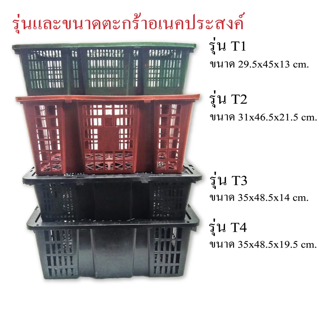 ตะกร้า พลาสติกพร้อมฝาปิดใส่สิ่งของ ใส่สัตว์เลี้ยง ใส่ผลไม้ ใส่ต้นไม้ สินค้าผ่านการใช้งานแล้วนะคะ