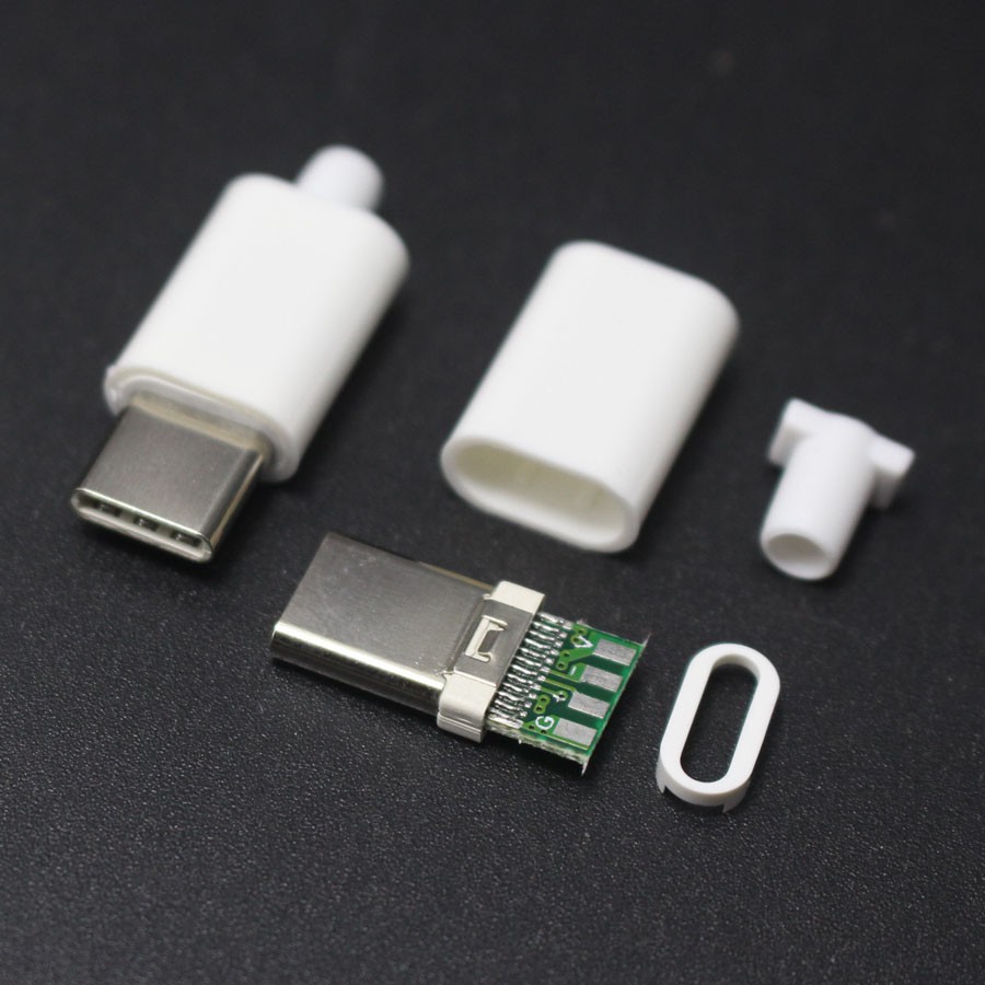 Food Covers 69 บาท 5ชุด ยูเอสบี Type C ตัวผู้ พร้อมฝาครอบพลาสติก(สีดำ/สีขาว) ขนาดมาตรฐาน USB Male Plug Connector Plastic Cover DIY Home & Living