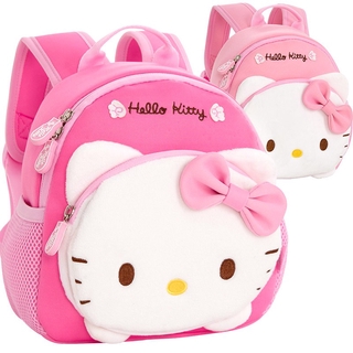 กระเป๋านักเรียนอนุบาล Hello Kitty เด็กหญิง 3 ขวบเด็กหญิงตัวเล็ก ๆ เด็กกระเป๋าเป้เจ้าหญิงน่ารักขนาดกลางและใหญ่ชั้น 5