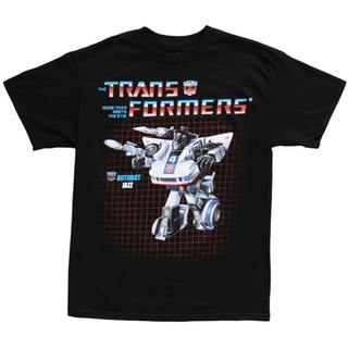 การพิมพ์ฝ้ายเสื้อยืดคอกลม ผ้าฝ้าย พิมพ์ลาย Transformers Jazz G1 แฟชั่นคลาสสิก สําหรับผู้ชายS-4XL