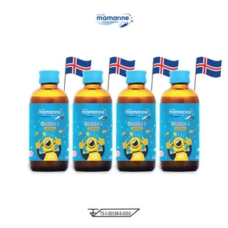 (แพ็ก 4 ขวด) Original Omega-3 + L-glutamine 120 ml (สูตรสีฟ้า)
