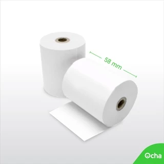 กระดาษความร้อน 58 x 40 มม. สำหรับเครื่อง Ocha POS รุ่น Mini และ เครื่องรับออเดอร์ EDC