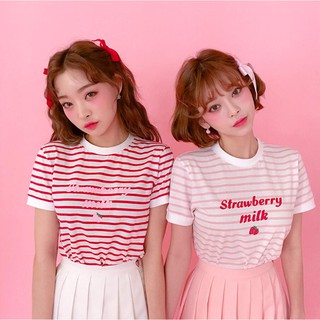 เสื้อยืด strawberry milk