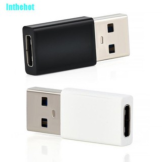 Inthehot❄ อะแดปเตอร์การ์ด usb - c usb 3 . 1 type c female tousb 3 . 0 male port type - a สีดําสีขาว