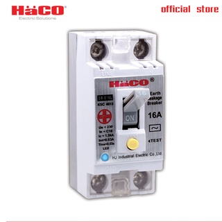 HACO เซฟตี้เบรกเกอร์กันไฟดูด/กันไฟรั่ว มีสัญญาณไฟ 16A 25A 32A รุ่น SB-E16L , SB-E25L , SB-E32L