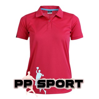 เสื้อโปโลผู้หญิงคอปกแขนสั้นสีแดง grand sport ผ้า โพลีเอสเตอร์ 012772 S-2XL(3L)