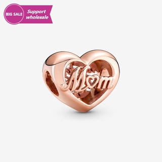 Pan สร้อยข้อมือ ชุบเงิน ลาย Thank You Mom Heart Charm เครื่องประดับสําหรับคุณแม่