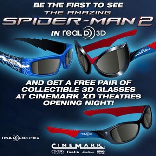 แว่นตา สามมิติ RealD 3D โรงหนัง Marvel The Amazing Spider-Man 2 ครบชุด 3 แบบ