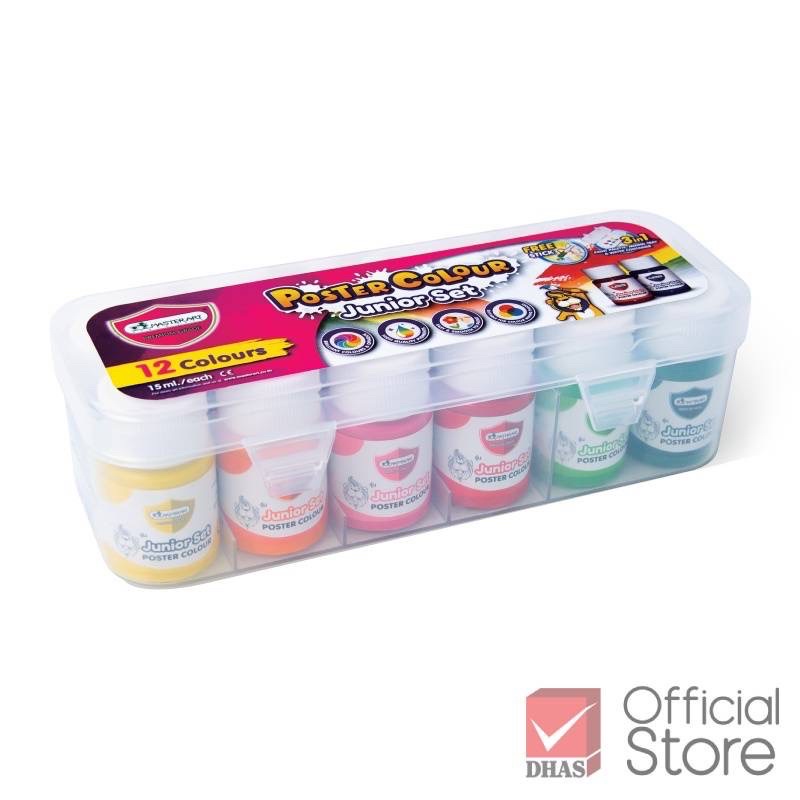 [ใหม่ล่าสุด]สีน้ำ สีโปสเตอร์ มาสเตอร์อาร์ต 6สี/12สี/ซากุระ 6สี รุ่นใหม่ กล่องพลาสติก สีสด MasterArt/Sakura US.Station - รูปที่ 7