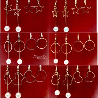 ✈ พร้อมส่ง : ต่างหูระย้าสไตล์มินิมอลสีเงิน/สีทอง | Sliver/Gold Minimalist Drop Earring.