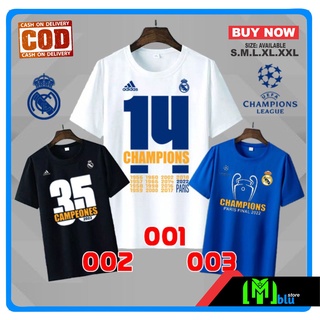 เสื้อยืด T-shirt REAL MADRID Champions campeones League Champions