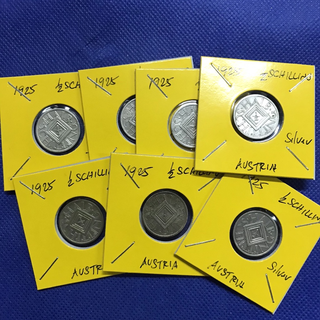Special Lot No.60238 เหรียญเงิน ปี1925 ออสเตรีย 1/2 SCHILLING เหรียญสะสม เหรียญต่างประเทศ เหรียญเก่า หายาก ราคาถูก