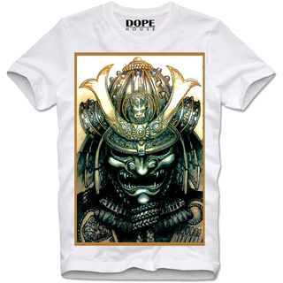 [S-5XL]เสื้อยืด พิมพ์ลายหน้ากากนักรบนินจา DOPEHOUSE Samurai สไตล์ญี่ปุ่น