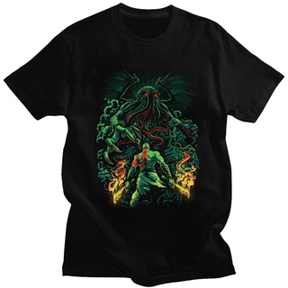 ถูกสุดๆ เสื้อยืดแขนสั้น ผ้าฝ้าย พิมพ์ลาย Clash Of Gods Cthulhu สําหรับผู้ชาย TR626WE45500รหัสเต็ม