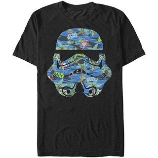 100%cotton เสื้อยืดคอวีผู้ชาย Star Wars Mens Hula Helmet Graphic T-Shirt men เสื้อ ยืด ผู้ชาย คอกลม โอเวอร์ ไซส์