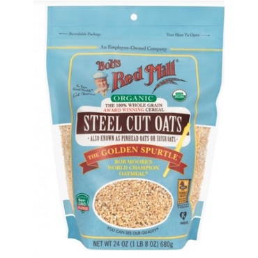 Organic Steel Cut Oats 680g ข้าวโอ๊ต ออร์กานิค เต็มเมล็ดตัดเป็นชิ้นเล็กๆขนาด680กรัม