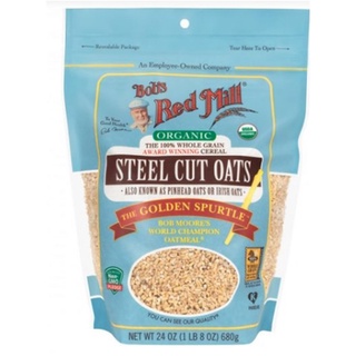 Bob red mill OG Steel Cut Oats 24 OZ.ข้าวโอ๊ต ออร์กานิค เต็มเมล็ดตัดเป็นชิ้นเล็กๆขนาด680กรัม