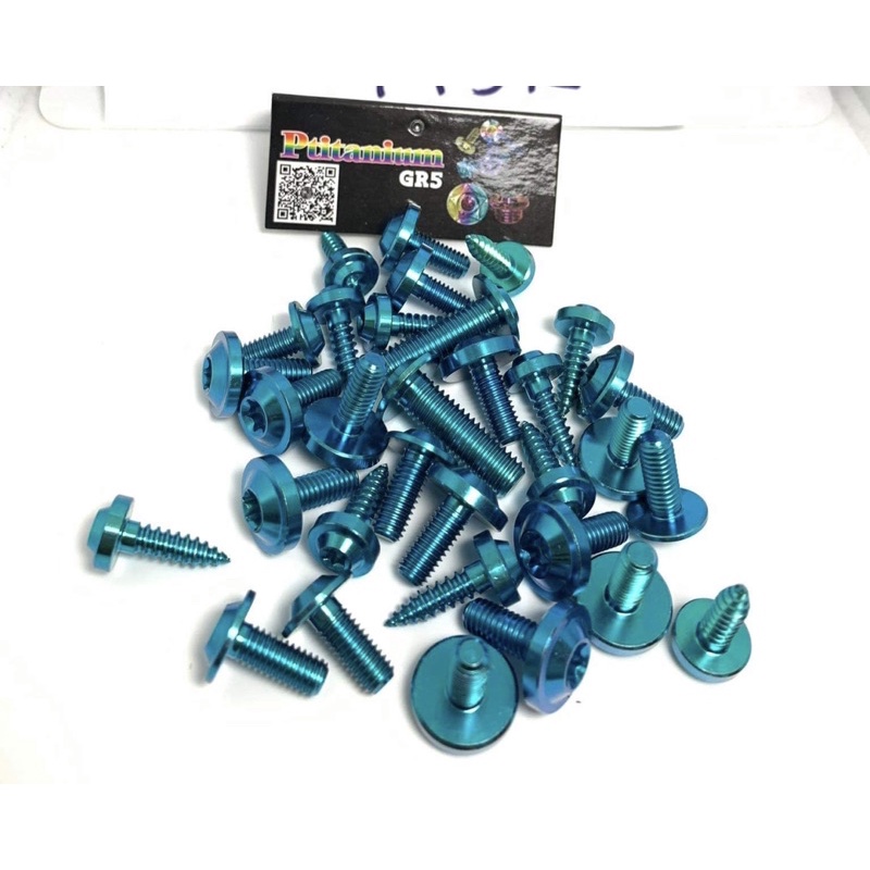 Combo เต็มรูปแบบของสกรูแฟริ่งไทเทเนียม gr5 สําหรับ honda wave dream blade rs zx yamaha sirius