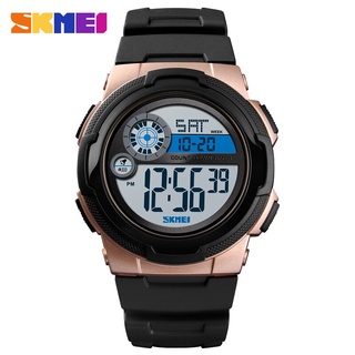 SKMEI NEW Sports Watch Men Stopwatch 5bar Waterproof Wristwatch PU Wristband Alarm clock Digital Watches erkek