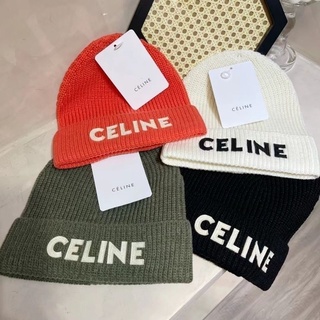 001##002 พร้อมส่ง หมวกถักโคลด์แฟชั่น ลายตัวอักษร Celine Celine สไตล์สตรีท ให้ความอบอุ่น สําหรับคู่รัก