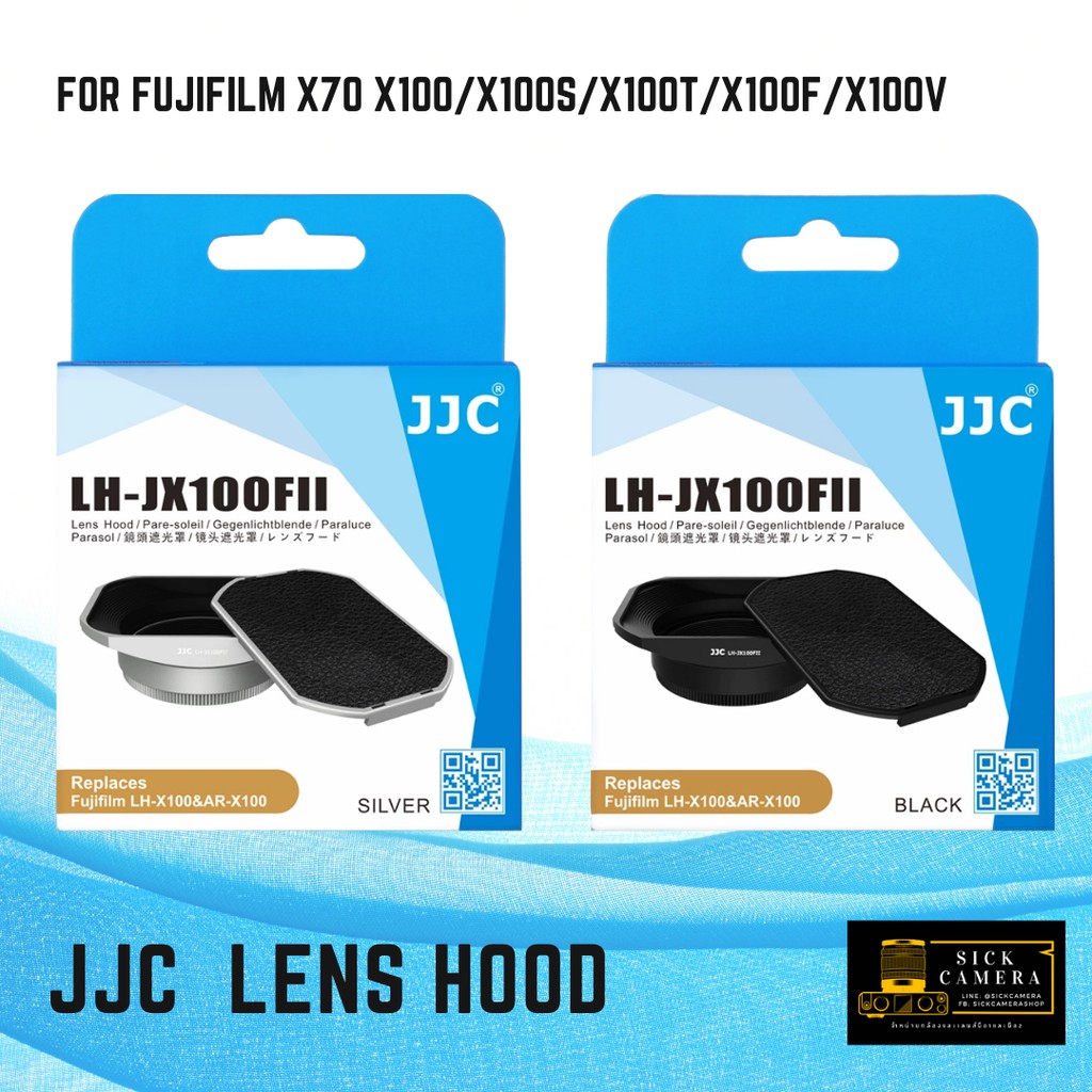 Fuji Lens Hood LH-X100II for Fujifilm Fuji X100 X70 X100S X100T X100F X100V with 49mm Lens Adapter Ring ทรงเหลี่ยม