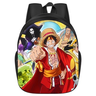 One PIECE กระเป๋าเป้สะพายหลัง ลายการ์ตูนลูฟี่ แฟชั่น สําหรับเด็กประถม