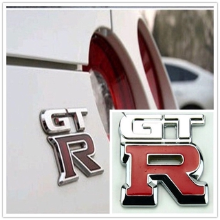 Gtr โลหะโครเมี่ยมป้ายรถ 3D GTR สติกเกอร์รถ GTR สติกเกอร์โลหะ