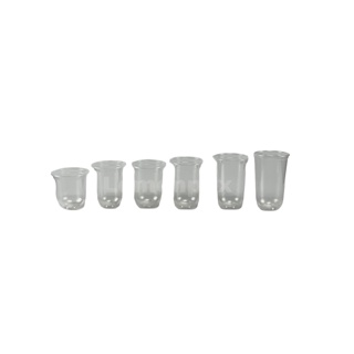 แก้วแคปซูลพลาสติก พร้อมฝา ขนาด12oz. (14oz.ปาก90) 16oz. 18oz. 20 oz. 22oz. ปาก95 (50ชุด/แถว)