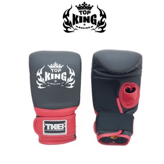 แบ็คชก ท็อปคิงส์ รุ่นนิ้วโป้งเปิด มีระบายอากาศ Top King bag mitts Air open thumb TKBMA1-OT-color Black/Black/Red