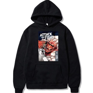 ขายดี เสื้อกันหนาว มีฮู้ด ผ้าฝ้าย ลายการ์ตูนอนิเมะ Attack On Titan ให้ความอบอุ่น สําหรับผู้ชาย