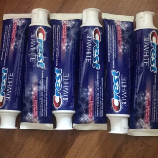 ยาสีฟัน CREST Made in USA 3D white ผลิตในอเมริกา ลอต 6 หลอดสุดท้าย แม่ค้าหิ้วเองจากอเมริกาหลอดใหญ่ 135 mlขจัดคราบ ฟันขาว