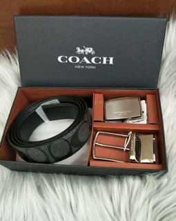 Coach เซทเข็มขัดผู้ชาย ใช้ได้สองด้าน