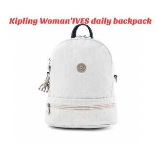 ส่งฟรีems♡Kipling Woman’IVES daily backpack (White sand collection)