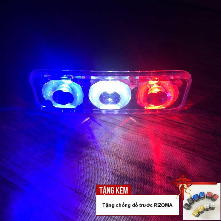 C3 ไฟ LED - 3 สี สําหรับรถมอเตอร์ไซค์ A226-KR6 - ฟรีชุดกันดัมหน้าหยัก