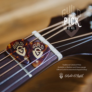 Guild Celluloid Guitar Pick [12 pcs.] ปิ๊กกีตาร์ลาย Tortoiseshell ลิขสิทธิ์แท้ 100%