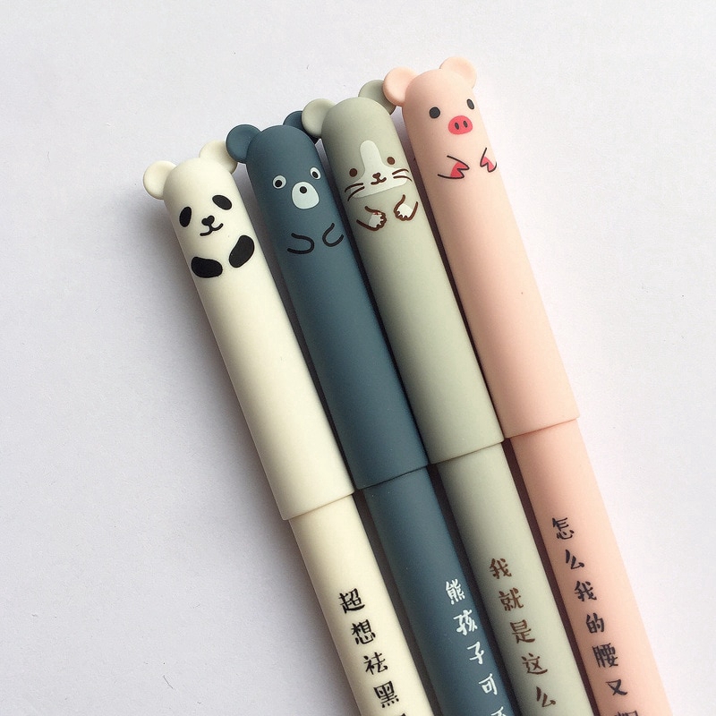 การ์ตูนสัตว์ปากกาลบข้อมูล 0.35 มิลลิเมตรน่ารักแพนด้าแมวปากกาเมจิก Kawaii ปากกาเจลสำหรับการเขียนโรงเรียน