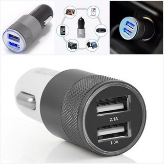 Jacansi อะแดปเตอร์ซ็อกเก็ตชาร์จ 12V Mini Dual 2 Twin Port USB สําหรับรถยนต์