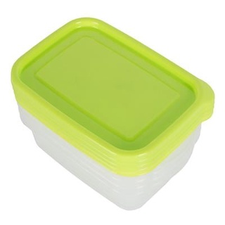 Homehapp กล่องอาหารทรงเหลี่ยม Chef Box MICRON WARE รุ่น JCP-6072 ขนาด 600 มล. (แพ็ค 4 ใบ) สีเขียว