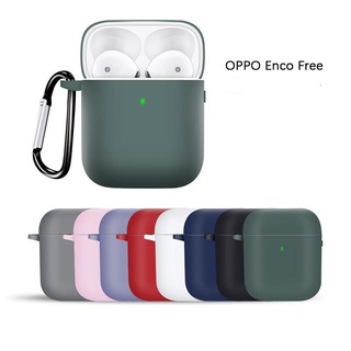 【คุณภาพดี】เคสหูฟัง แบบนิ่ม สีพื้น สําหรับ OPPO Enco Free