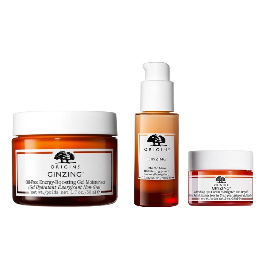 Origins GINZING Oil-Free Energy-Boosting Gel Moisturizer 30ml, 50ml / Into The Glow Brightening Serum 30ml, Cream