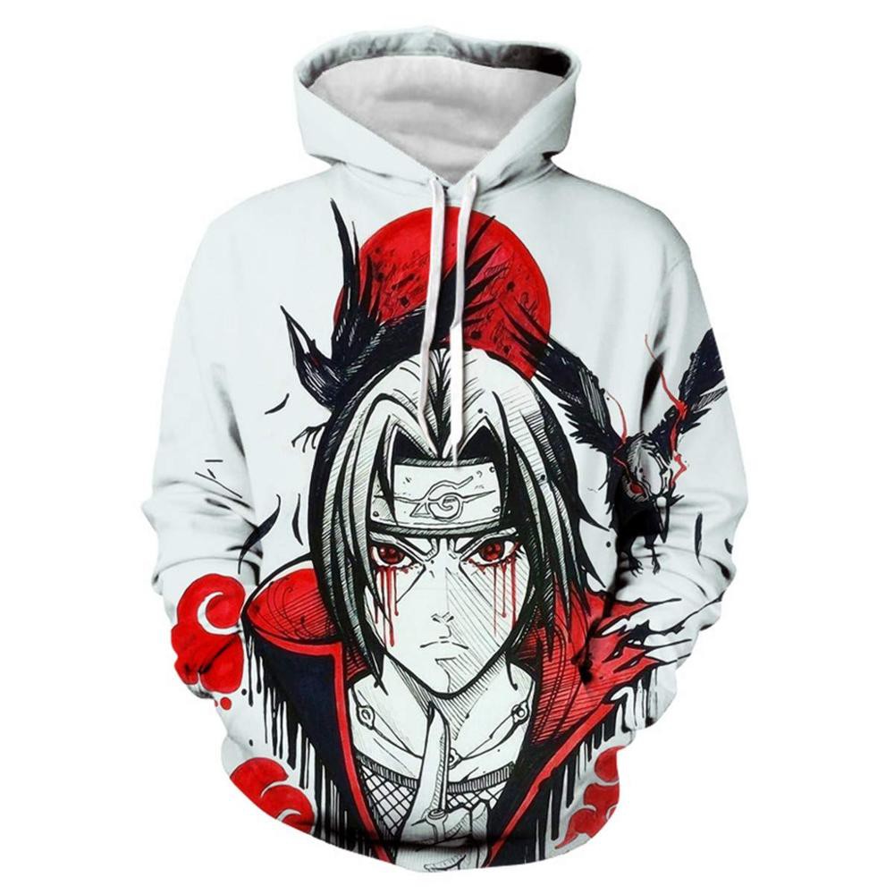 2020 Naruto Hooded Jacket 3D Hoodies Akatsuki Coat Uchiha Itach คอสเพลย์เครื่องแต่งกาย Kakashi Anime