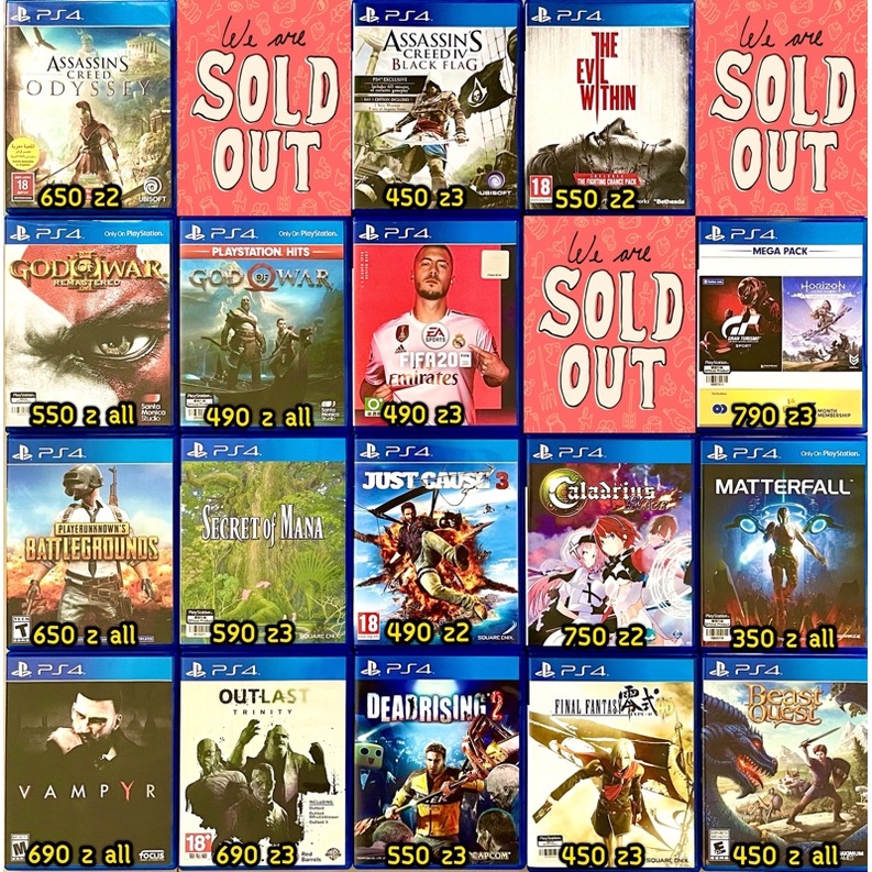 กำลังส่งความเร็ว แผ่นเกมส์ ps4 มือสอง Group (6)