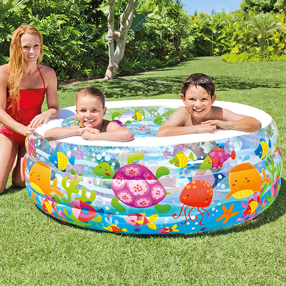 sale INTEX สระน้ำ สระเป่าลม สระน้ำเป่าลม สระกลม Aquarium Pool รุ่น 58480