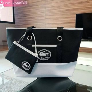 Lacoste Classic Shopping Bag With Cluth ของแท้ ราคาถูก