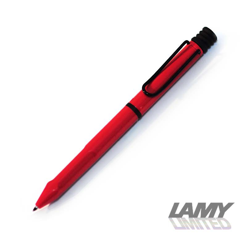 Lamy Safari Twin Pens Red Rot With Black clip (ปากกา-ดินสอลามี่ ด้ามสีแดงคลิปสีดำ)